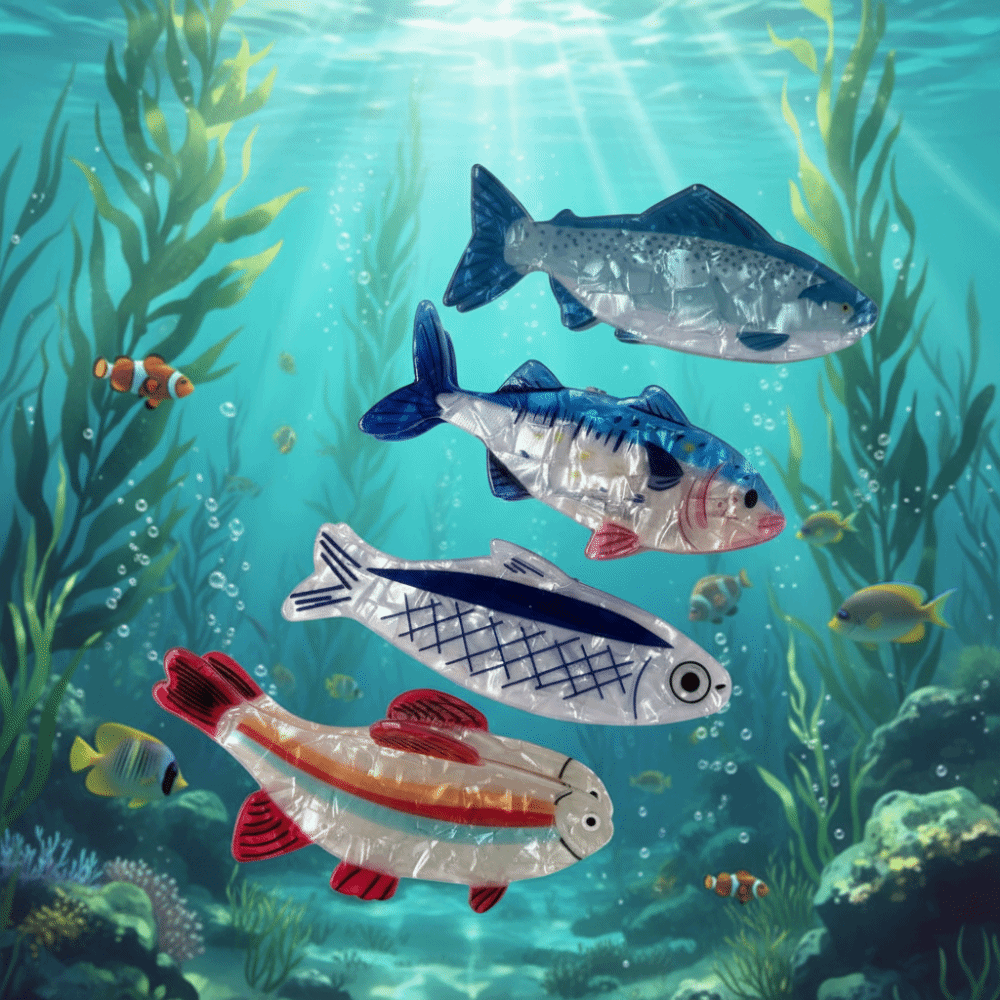 ヘアピン 海洋動物 ヘアクリップ PVC ツナ 魚類 ヘアク - Korean Women Lifestyle のレビューと価格