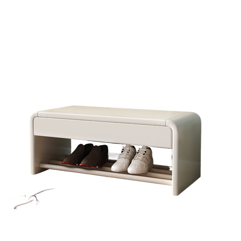 玄関用シューズベンチ 木製フットスツール 引き出し収納付き  - Muji Home Storage のレビューと価格
