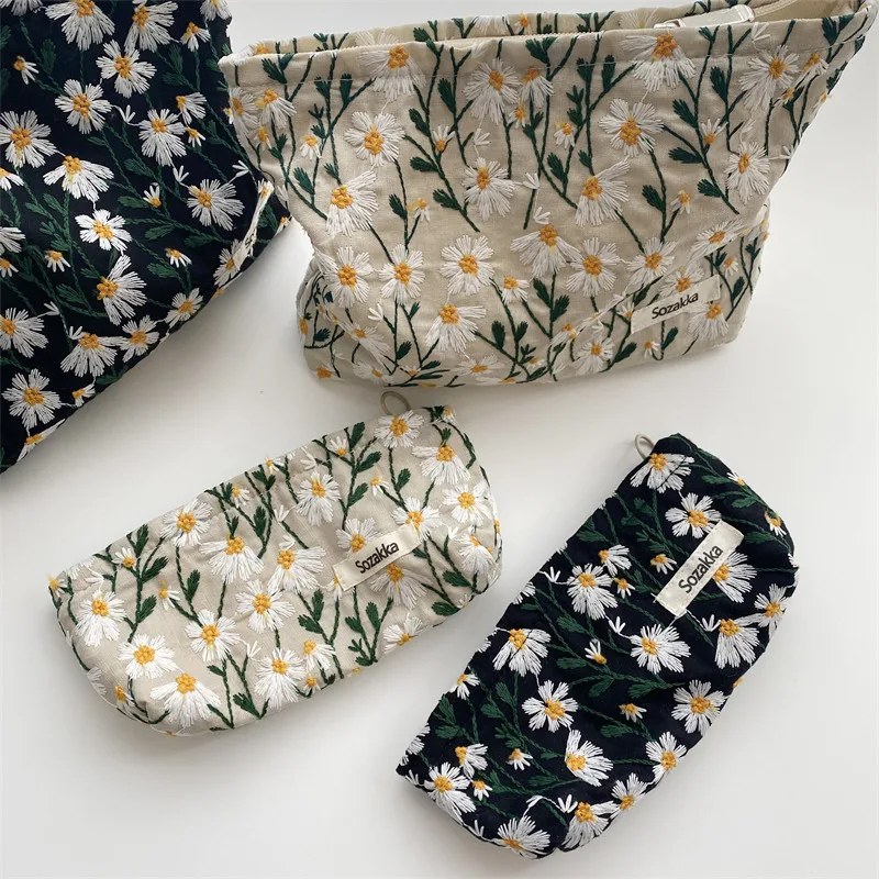 化粧品バッグ女性花化粧ケースオーガナイザー韓国刺繍化粧ポーチ - Korean Skincare Routine のレビューと価格